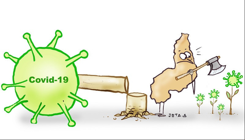 Confira a charge de Jota A publicada nesta quarta-feira (26/04) no Jornal O Dia