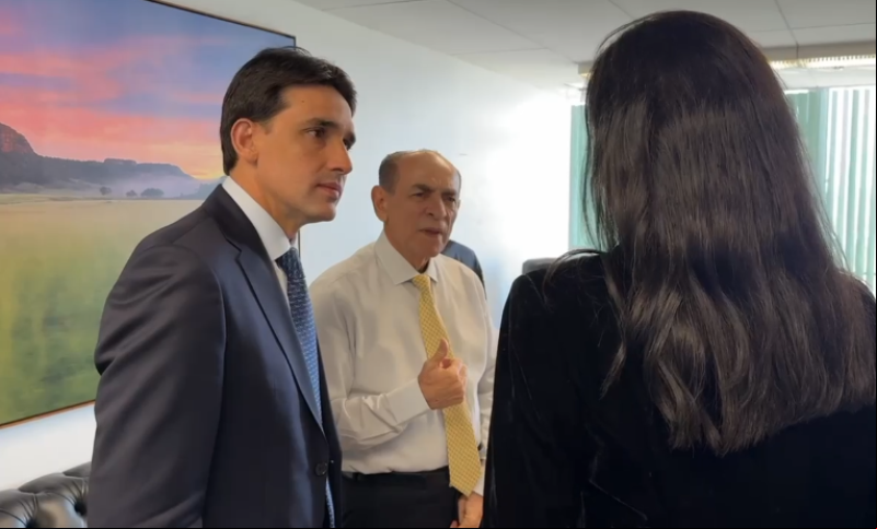 Ministério dos Portos e Aeroportos se reuniu com o senador Marcelo Castro - (Reprodução)