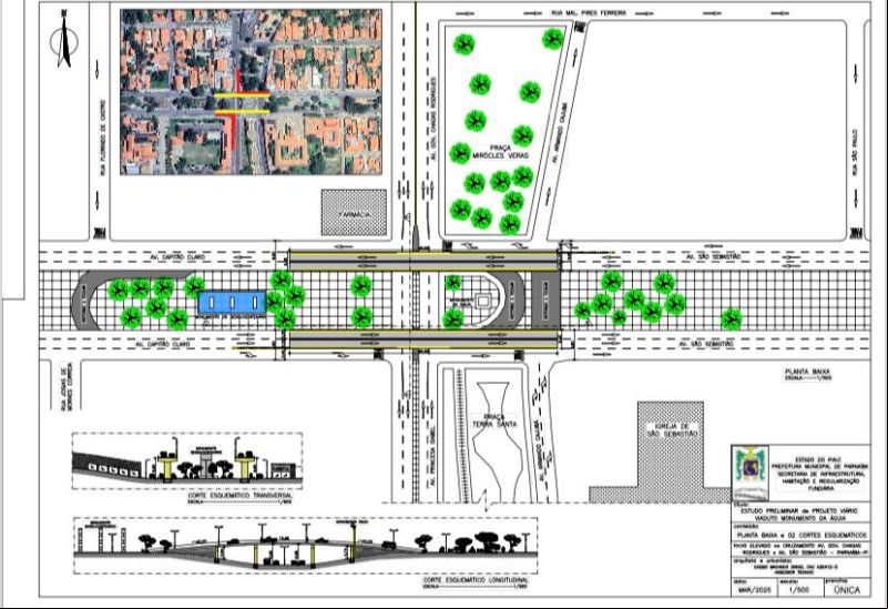 Projeto de construção do viaduto - (Divulgação)