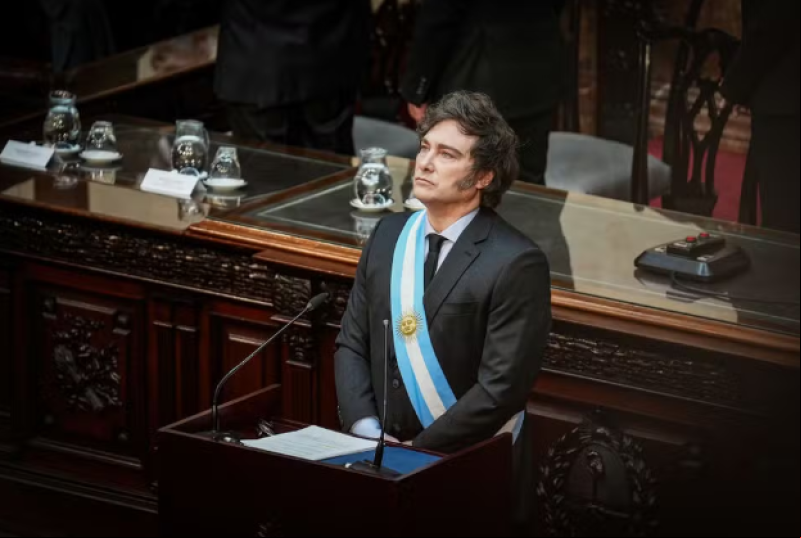 Javier Milei, presidente da Argentina. - (Getty Images)