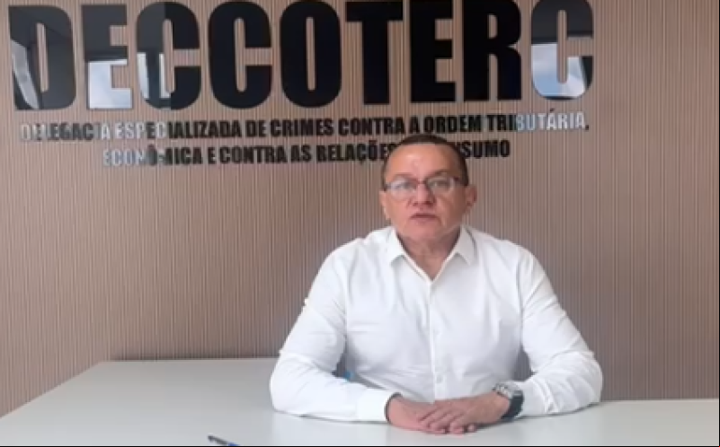 Delegado Sebastião Alencar, titular da Delegacia de Repressão aos Crimes Tributários (Derccotec) - (Reprodução)