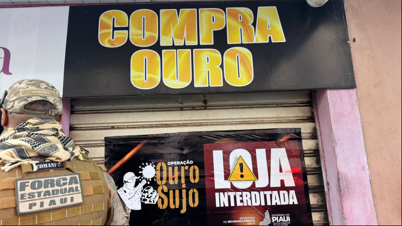 Operação contra comércio ilegal de ouro fecha lojas e prende duas pessoas em Teresina