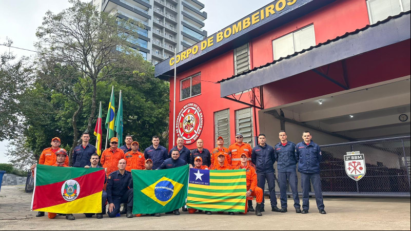 Bombeiros piauienses enviados ao Rio Grande do Sul retornam após atenderem 120 famílias - (Divulgação/SSP-PI)