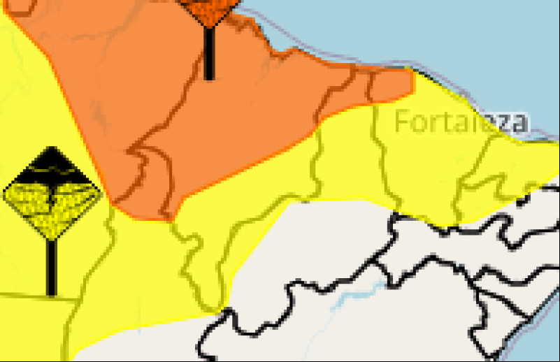 Piauí tem dois alertas para ocorrência de chuvas intensas; veja a lista de cidades - (Reprodução / INMET)