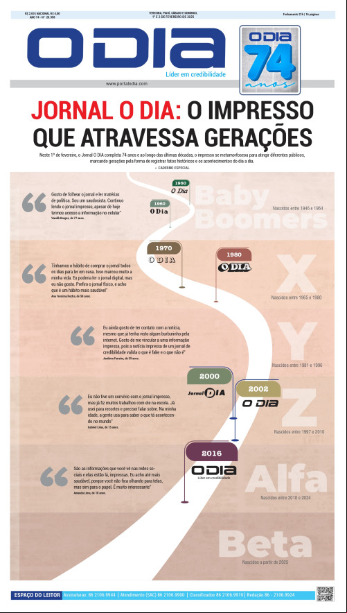 Confira os principais destaques do Jornal O Dia deste sábado (1) - (O DIA)
