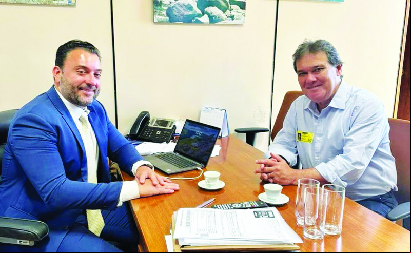 Deputado federal Átila Filho e o prefeito de União Gustavo Medeiros