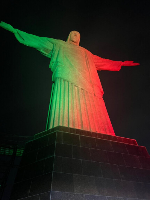 Cristo Redentor terá iluminação verde e vermelha em homenagem a Portugal