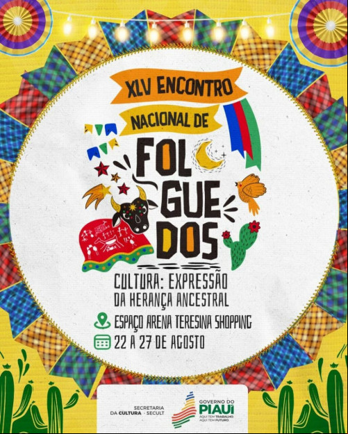 XLV Encontro Nacional de Folguedos inicia nesta terça-feira (22); confira a programação