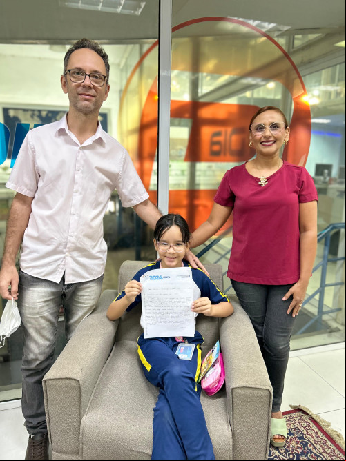 Angelina Hadassa ganhou o 1º lugar na categoria Fundamental Menor 3º ao 5º Ano - (Sthefany Cavalcante/O Dia)
