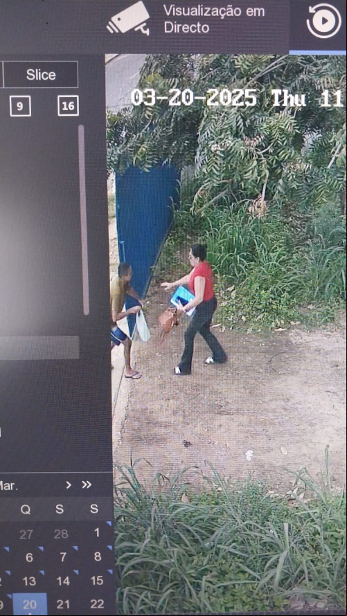 Professora foi atingida no abdômen antes de correr de volta para a escola - (Divulgação)