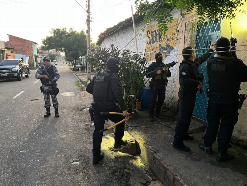 Draco 100 na Vila Jerusalém, em Teresina. - (Divulgação / Polícia Civil - PI)