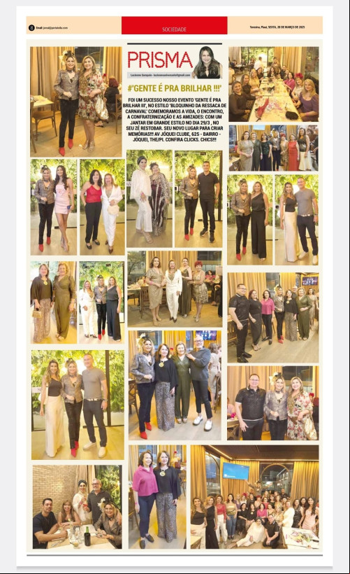 #PRISMA - Confira a nossa Coluna PRISMA no Jornal e Portal O DIA www.portalodia.informativomineiro.com -, Treads e as nossas Redes Sociais - Aguardem a próxima edição da LUCIENNE EM REVISTA. Chics!!! - (Arquivo Pessoal)