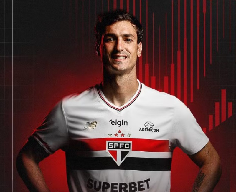 São Paulo anuncia a contratação do atacante argentino Dinenno: 'É um sonho estar aqui'