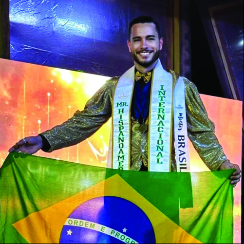 O piauiense, de Miguel Alves, Naylton Parente, foi eleito no domingo dia 11, Mister HispanoAmérica Internacional 2024, durante concurso em Punta Cana- Republica Dominicana. Bravo! Bravissímo!! - (Divulgação)