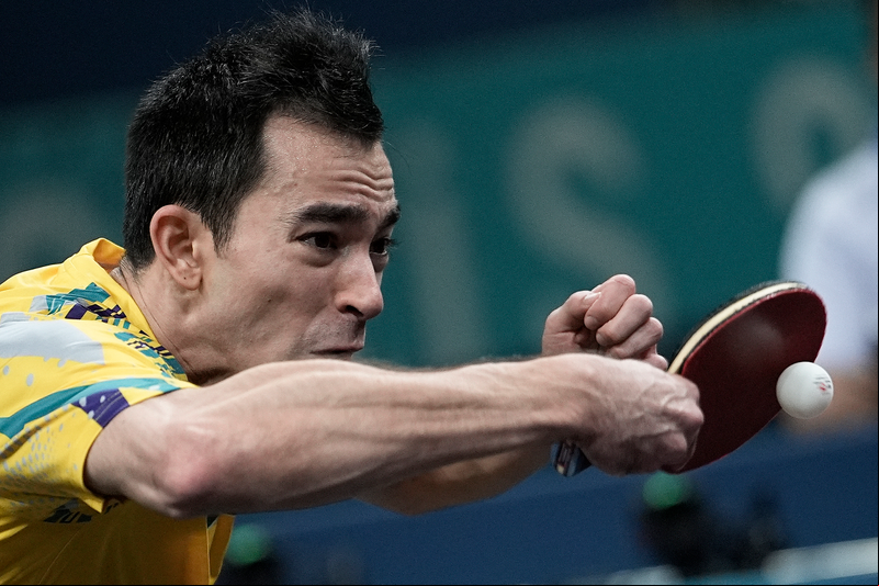 Hugo Calderano vence Gerassimenko e avança às oitavas no Mundial de Tênis de Mesa