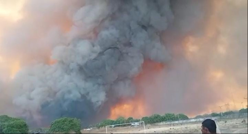 Bombeiros concentram esforços para combater três grandes focos de queimada no Piauí - (Reprodução / Redes sociais)