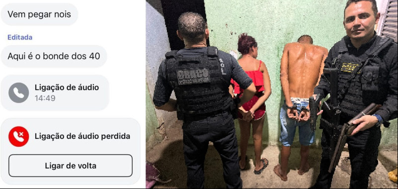 Casal do Bonde dos 40 que ameaçou delegado nas redes sociais é preso em Floriano