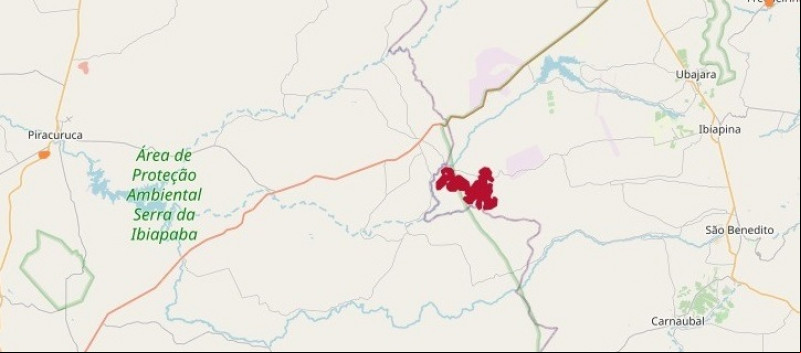 Fogo teve início no Ceará e se alastrou para município piauiense - (Reprodução/Whatsapp)