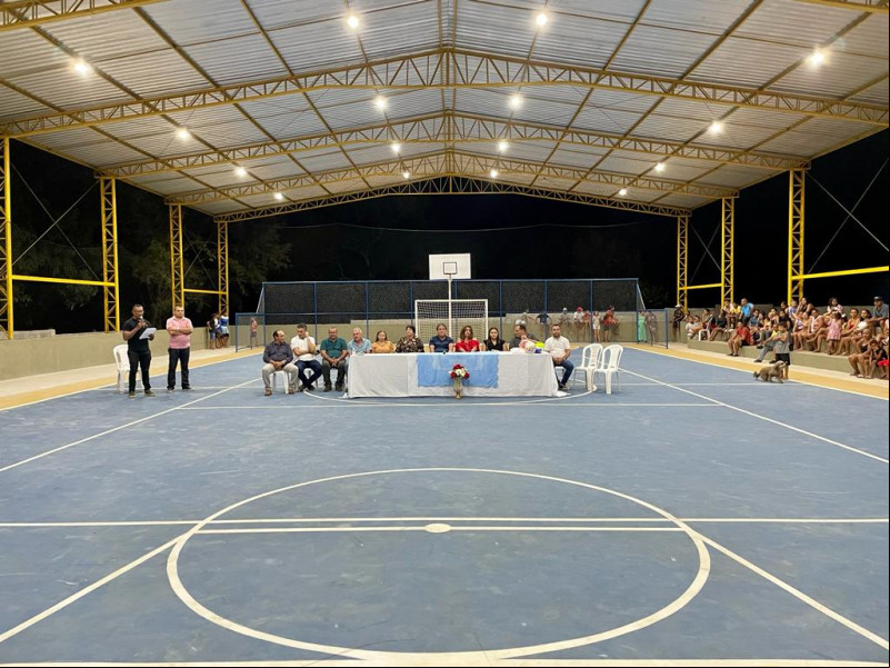 Inauguração Quadra Poliesportiva Francisco Gonçalo Santiago Neto - (Divulgação)