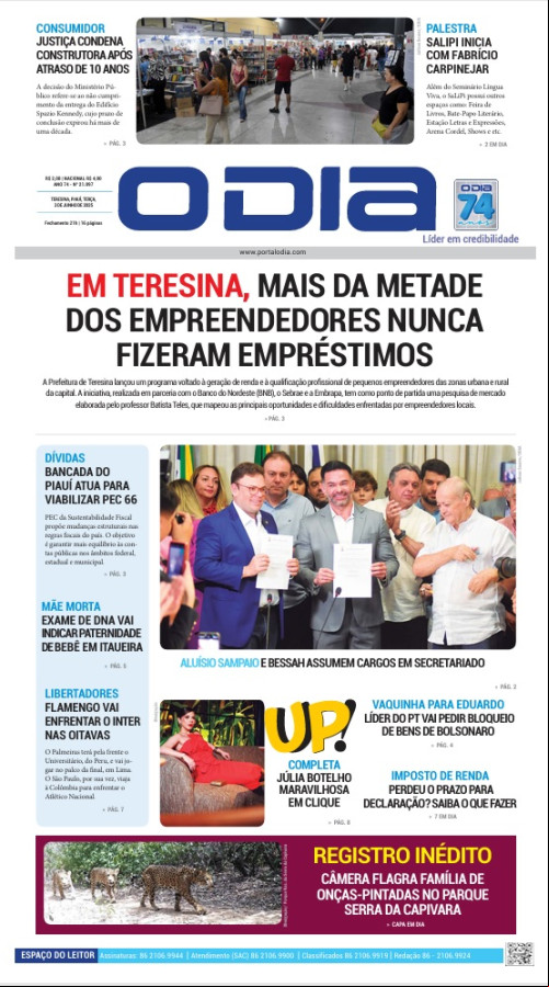Confira os principais destaques do Jornal O Dia desta terça-feira (03)