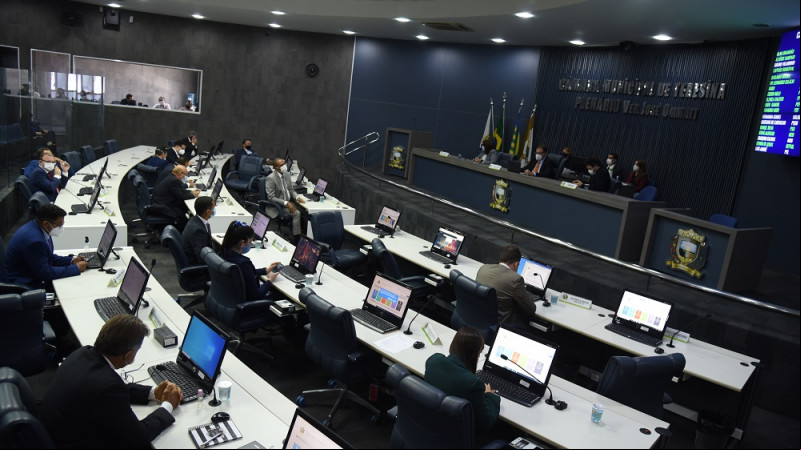 Registro da sessão plenária na Câmara Municipal de Teresina - (Assis Fernandes/ O DIA)