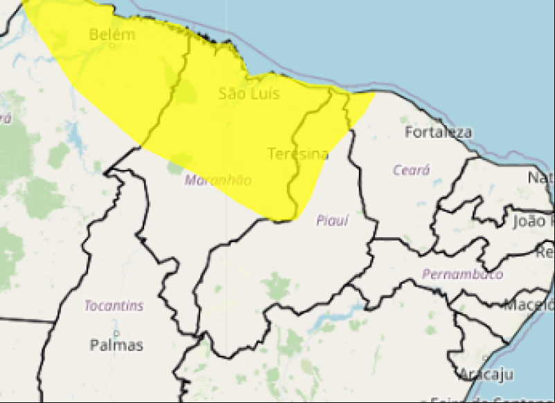 74 cidades do Piauí estão em alerta para chuvas intensas neste sábado (7); veja lista - (Reprodução)