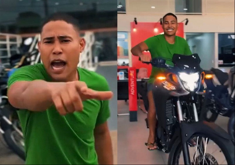 Itallo Bruno volta a fazer sorteios na internet: “única moto que nos restou” - (Reprodução/Redes Sociais)