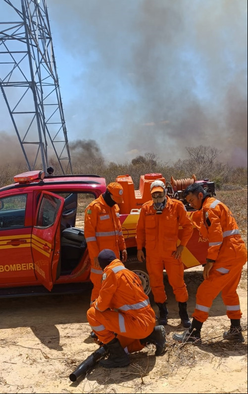 Bombeiros conseguem combater incêndio que matou quatro pessoas em Canto do Buriti - (Divulgação/Corpo de Bombeiros do Piauí)