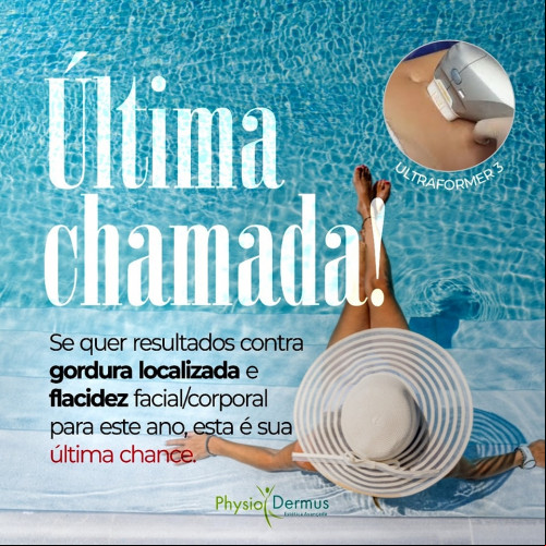 #Physiodermus · Precisamos alerta-las que, embora alguns procedimentos tenham resultados imediatos, outros requerem alguns dias para ter resultado ou atingir o seu pico. Portanto, agende suas consultas / avaliações para definirmos o melhor e mais rápido plano estético. Sobre o Ultraformer: pode ser empregado para diminuir gordura local e ganho de firmeza (bioestímulo de Colágeno) em diversas áreas faciais e corporais, incluindo papada, coxas, braços, abdome, ao redor dos olhos, colo e outras. Seu resultado, a depender do caso, pode ser imediato ou em poucas sessões e sua ação estimuladora continua por até 3 meses. Imperdível!!! - (Divulgação)