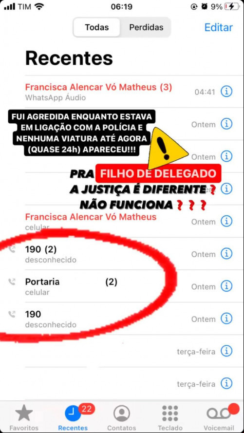 Estudante agredida pelo namorado em Teresina diz que acionou PM, mas viatura não chegou