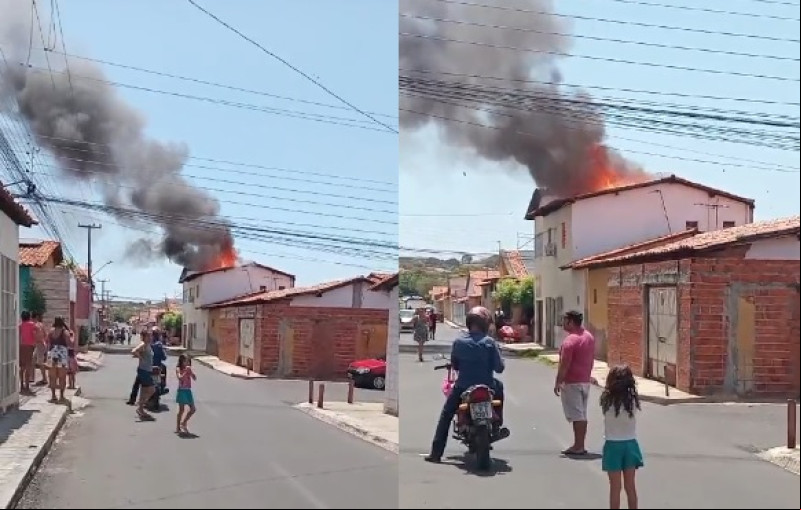 Vídeo: incêndio atinge residência no bairro Promorar, zona Sul de Teresina