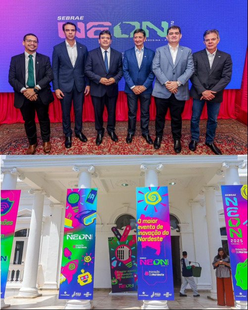 #Nordeste ON 2025 - Lançado em Teresina Inscrições para o maior evento de inovação e empreendedorismo do Nordeste já estão abertas. Teresina será sede da terceira edição do maior evento de inovação e empreendedorismo do Nordeste: o Nordeste On (NEON), que acontecerá nos dias 3 e 4 de julho no Centro de Convenções. As inscrições são gratuitas e já estão disponíveis no endereço eletrônico www.nordesteon2025.com.br.  O lançamento oficial do evento aconteceu na manhã do dia 22/4, no Palácio de Karnak, sede do Governo Estadual, contando com as presenças do Governador do Estado do Piauí, Rafael Fonteles; do diretor técnico do Sebrae Nacional, Bruno Quick; do presidente do Conselho Deliberativo e dos diretores executivos do Sebrae no Piauí, Sávio Normando, Júlio César Filho, Delano Rocha e Mário Lacerda; entre outras autoridades, lideranças empresariais, representantes de entidades de classe e convidados. Chics!!! - (Arquivo Pessoal)
