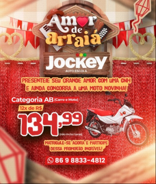 AutoEscola Jockey tem promoção para Dia dos Namorados - (Reprodução/Instagram)