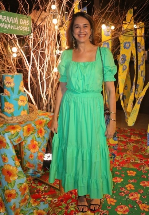 #Arraiá - Um click da querida Cristina Castelo Branco em noite animada. Chics!!! - (Luciêne Sampaio)