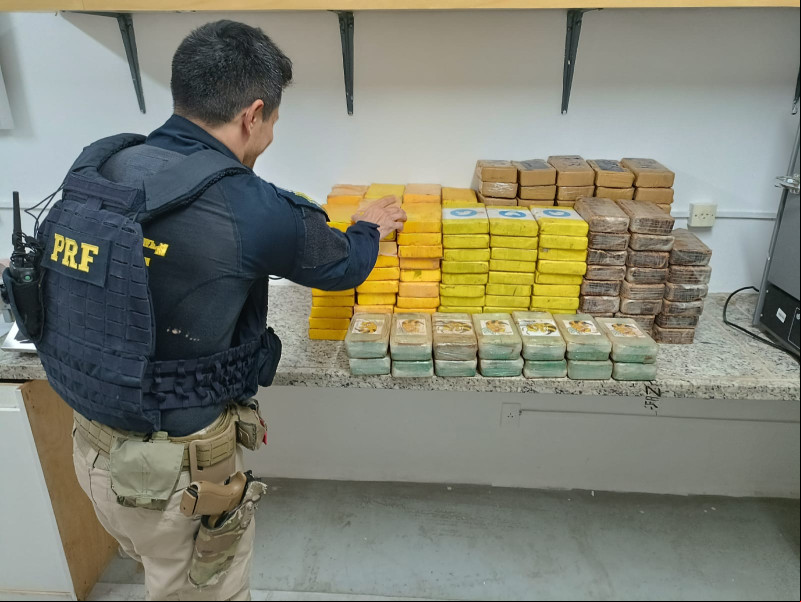 Quase 200 tabletes de cocaína são apreendidos em carga de carne na BR 343
