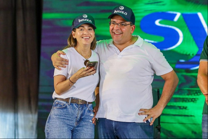 Um click do governador Rafael Fonteles e a primeira-dama Isabel Fonteles no Dia de Campo na Fazenda Ypê