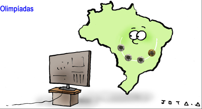 Charge do Jota A publicada em 01/08/2024 no Jornal O Dia