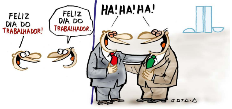 Charge do Jota A publicada em 01/05/2025 no Jornal O Dia