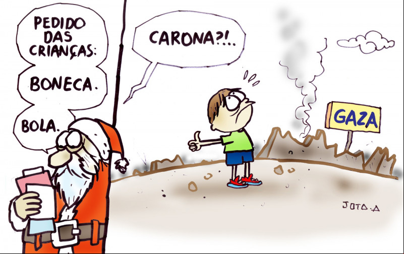 Charge do Jota A publicada em 11/12/2023 no Jornal O Dia