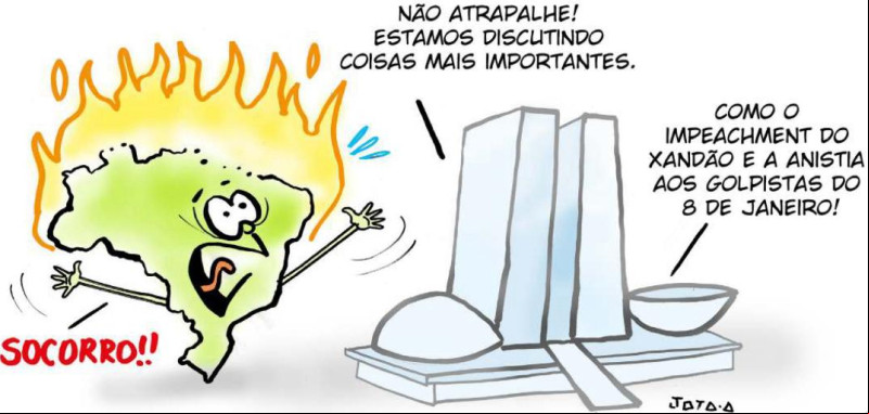 Charge do Jota A publicada em 14/09/2024 no Jornal O Dia