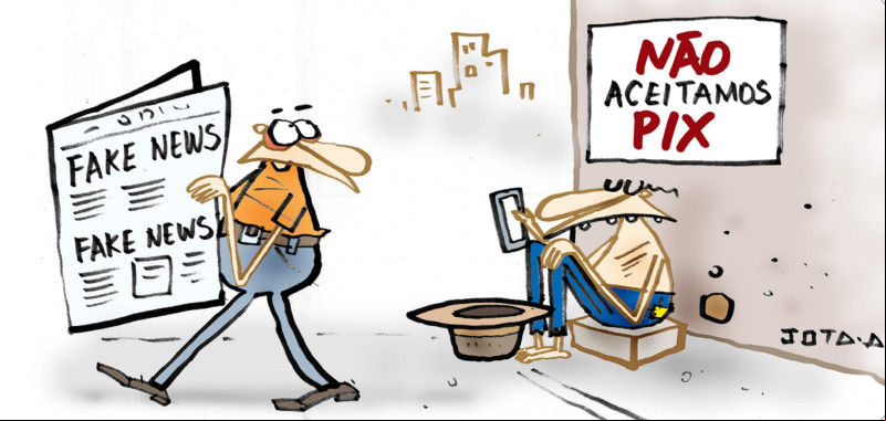 Charge do Jota A publicada em 15/01/2025 no Jornal O Dia