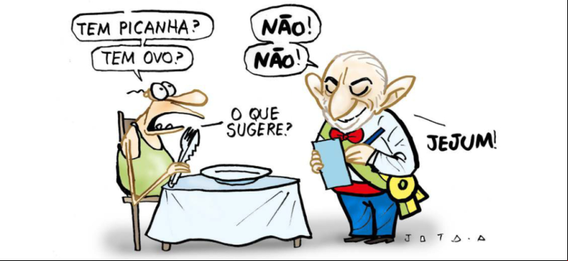 Charge do Jota A publicada em 15/03/2025 no Jornal O Dia