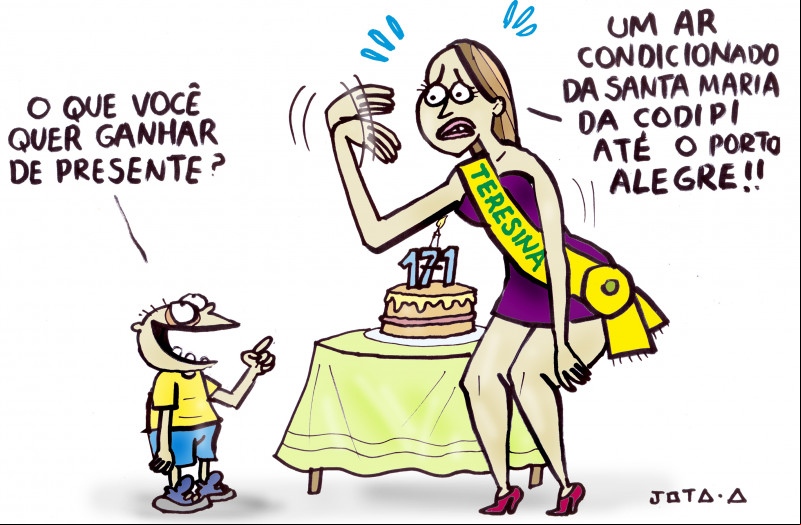 Charge do Jota A publicada em 16/08/2023 no Jornal O Dia