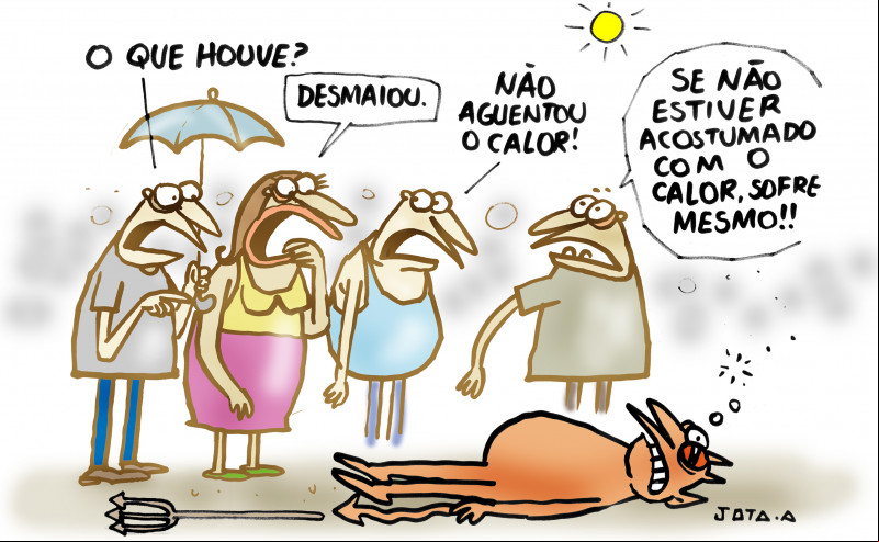 Charge do Jota A publicada em 17/11/2023 no Jornal O Dia