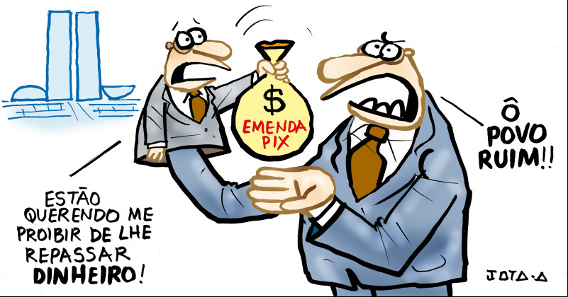 Charge do Jota A publicada em 19/02/2025 no Jornal O Dia