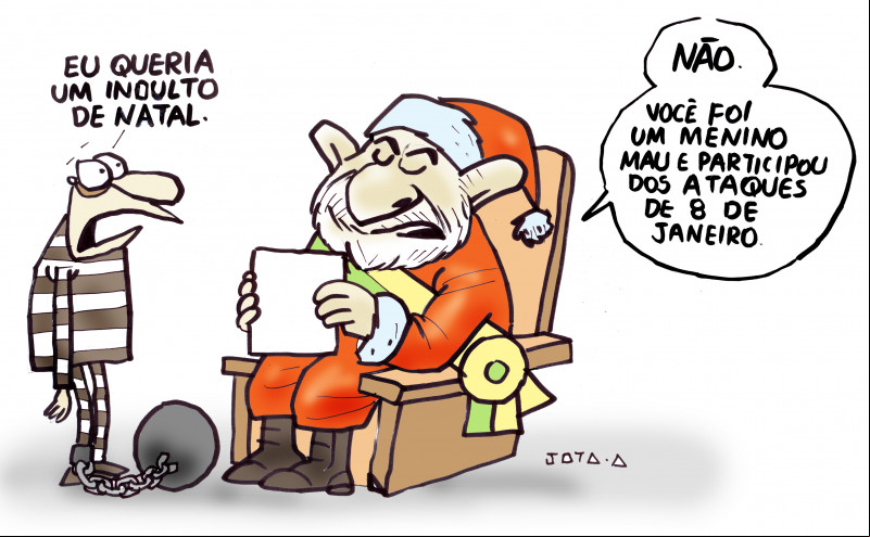 Charge do Jota A publicada em 20/12/2023 no Jornal O Dia