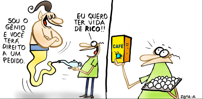 Charge do Jota A publicada em 25/02/2025 no Jornal O Dia
