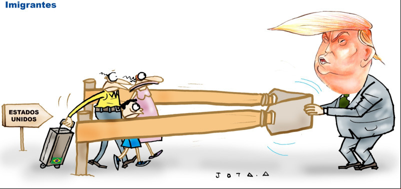 Charge do Jota A publicada em 25/01/2025 no Jornal O Dia