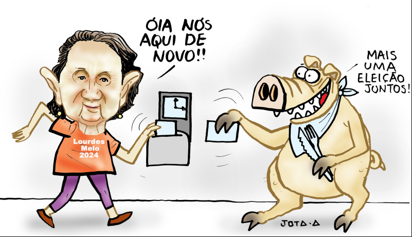 Charge do Jota A publicada em 26/07/2024 no Jornal O Dia