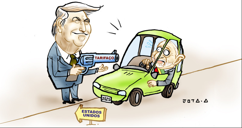Charge do Jota A publicada em 03/04/2025 no Jornal O Dia